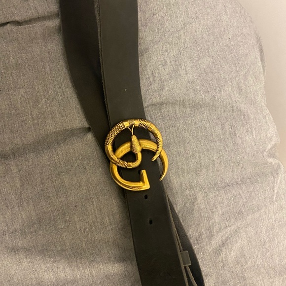 Gucci Leather Belt with Double G buckle with snake - Picture 8 of 8